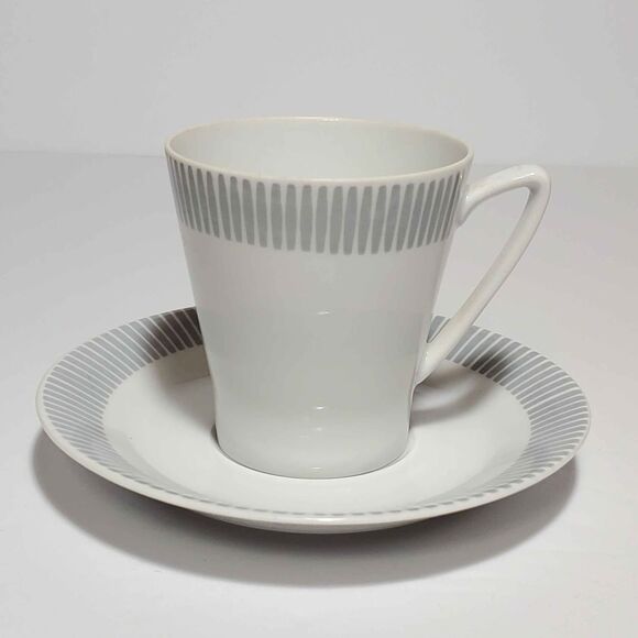 Upsala Ekeby Demitasse (Small) Cup and Saucer Sweden Vintage - Picture 1 of 8